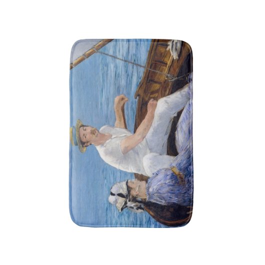 Edouard Manet - Boating Badmat (Voorkant Verticaal)