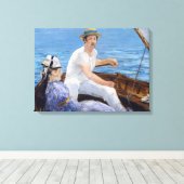 Edouard Manet - Boating Canvas Afdruk (Insitu (Houten vloer))