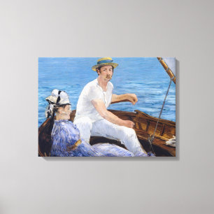 Edouard Manet - Boating Canvas Afdruk