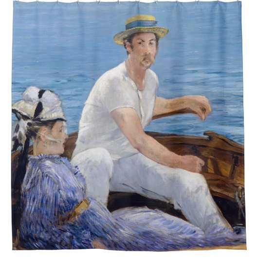 Edouard Manet - Boating Douchegordijn (Voorkant)