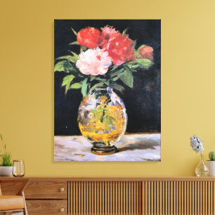 Edouard Manet - Boeket Bloemen, Canvas Afdruk