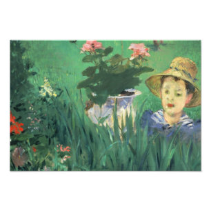 Édouard Manet - Boy in Flowers Foto Afdruk