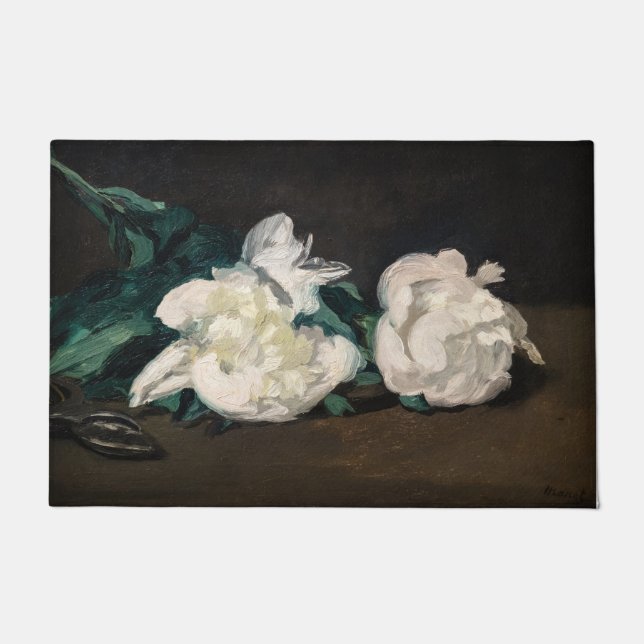Edouard Manet - Branch of White Peonies, Secateurs Deurmat (Voorkant)