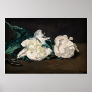 Edouard Manet - Branch of White Peonies, Secateurs Poster