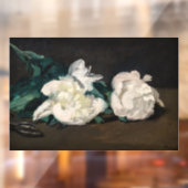 Edouard Manet - Branch of White Peonies, Secateurs Raamsticker (Vel 2)