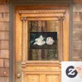 Edouard Manet - Branch of White Peonies, Secateurs Raamsticker (Huis Deur)