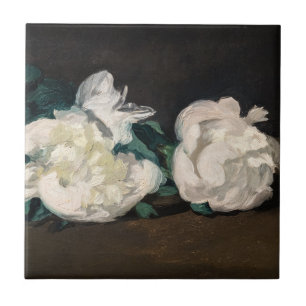 Edouard Manet - Branch of White Peonies, Secateurs Tegeltje