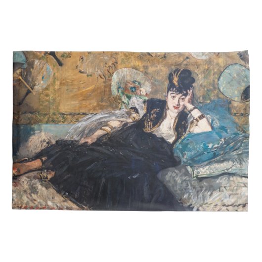 Edouard Manet - Dame met ventilatoren Kussensloop (Achterkant)