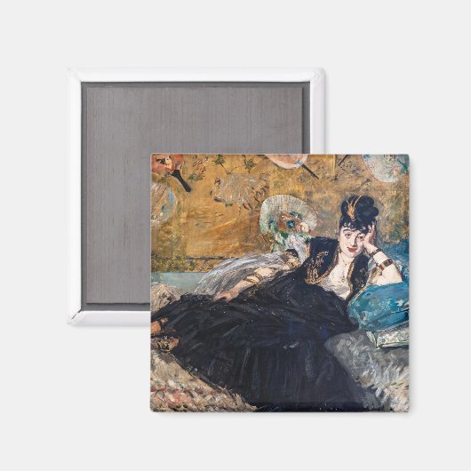 Edouard Manet - Dame met ventilatoren Magneet (Voorkant / Achterkant)