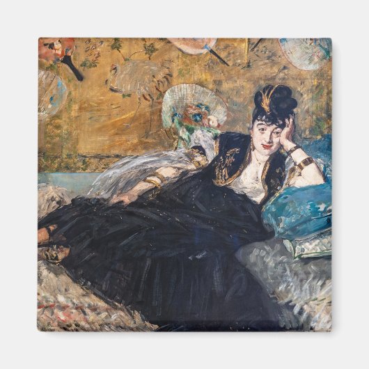 Edouard Manet - Dame met ventilatoren Magneet (Voorkant)
