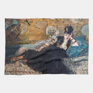 Edouard Manet - Dame met ventilatoren Theedoek