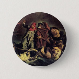 Edouard Manet - De bark van Dante Ronde Button 5,7 Cm