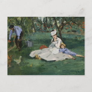 Edouard Manet - De familie Monet in hun tuin Briefkaart