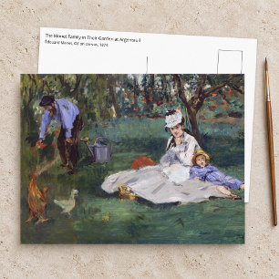 Edouard Manet - De familie Monet in hun tuin Briefkaart