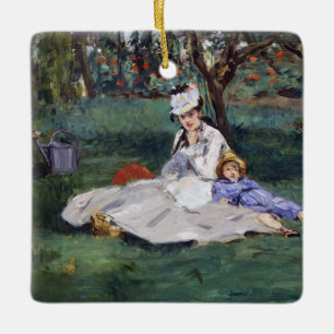 Edouard Manet - De familie Monet in hun tuin Keramisch Ornament