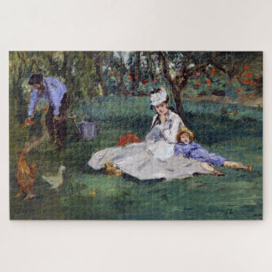 Edouard Manet - De familie Monet in hun tuin Legpuzzel