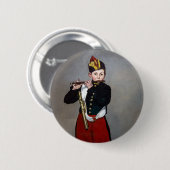 Edouard Manet - De Fifer/Young Flutist Ronde Button 5,7 Cm (Voorkant /achterkant)