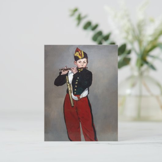 Edouard Manet - De fluiter / Jonge fluitist Briefkaart (Staand voorkant)