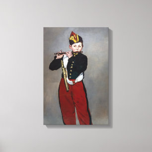 Edouard Manet - De fluitspeelster / Jonge fluitist Canvas Afdruk