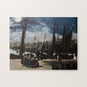 Edouard Manet - De haven van Boulogne bij maanlich Legpuzzel
