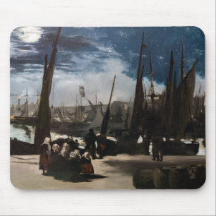 Edouard Manet - De haven van Boulogne bij maanlich Muismat