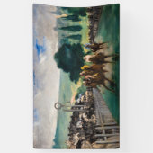 Edouard Manet - De Reizen bij Longchamp Spandoek (Verticaal)