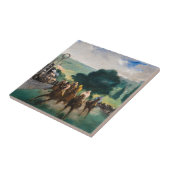 Edouard Manet - De Reizen bij Longchamp Tegeltje (Zijkant)