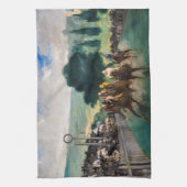 Edouard Manet - De Reizen bij Longchamp Theedoek (Verticaal)