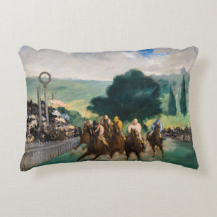 Edouard Manet - De renbaan in Longchamp Accent Kussen