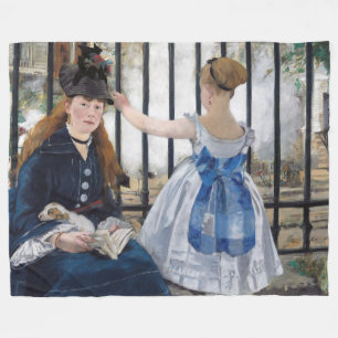 Edouard Manet - De Spoorweg Fleece Deken