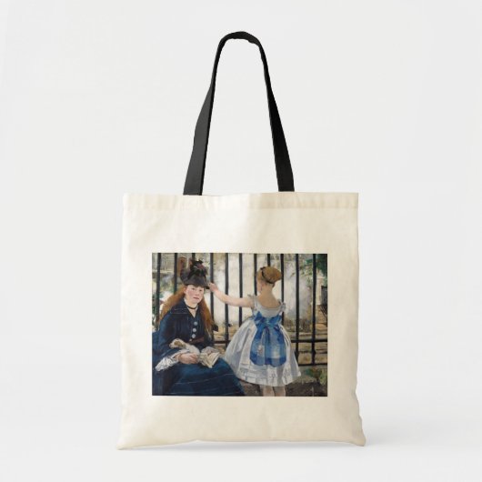 Edouard Manet - De Spoorweg Tote Bag (Voorkant)