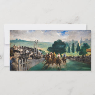 Edouard Manet - De Wedrennen in Longchamp Bedankkaart