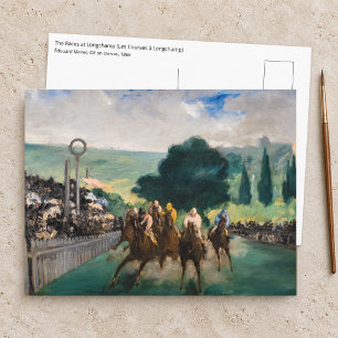 Edouard Manet - De Wedrennen in Longchamp Briefkaart