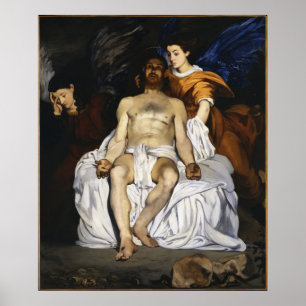 Edouard Manet - Dode Christus met Engelen - 1864 Poster