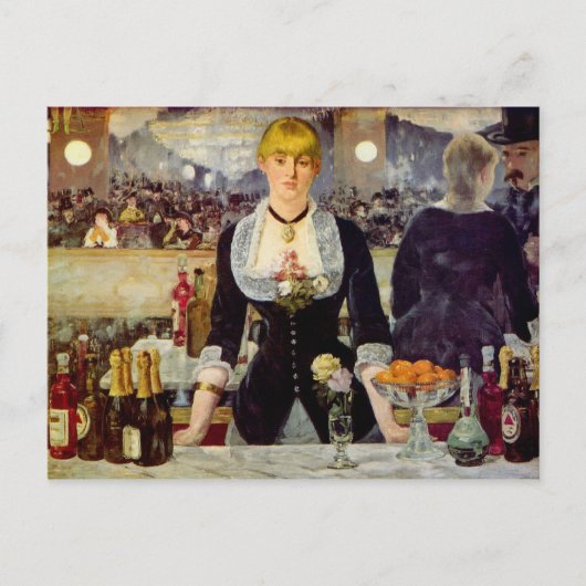 Edouard Manet - Een bar bij de Folies-Bergere Card Briefkaart (Voorkant)