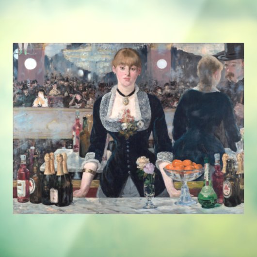 Edouard Manet - Een bar bij de Folies-Bergere Raamsticker (Vel 3)