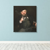 Edouard Manet - Een goed glas bier / Le bon bock Canvas Afdruk (Insitu (Houten vloer))