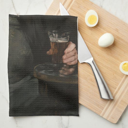 Edouard Manet - Een goed glas bier / Le bon bock Theedoek (Quarter Fold)