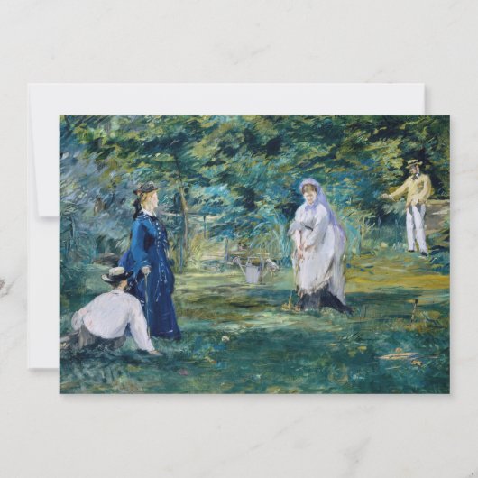 Edouard Manet - Een Partij Croquet Kaart (Voorkant)