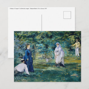 Edouard Manet - Een partijtje croquet Briefkaart
