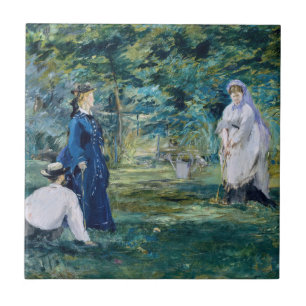 Edouard Manet - Een spel van Croquet Tegeltje