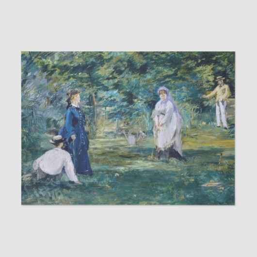 Edouard Manet - Een spel van Croquet Tissuepapier (Voorkant)