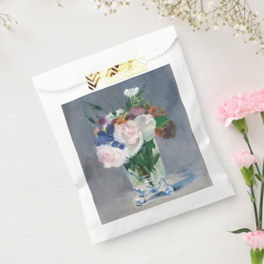 Edouard Manet - Flowers in een kristalvet Bedankzakje (Gezegeld)