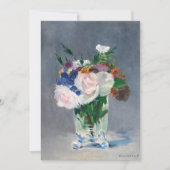 Edouard Manet - Flowers in een kristalvet Kaart (Voorkant)