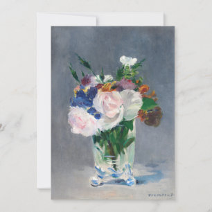 Edouard Manet - Flowers in een kristalvet Kaart