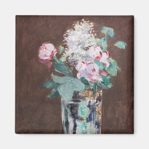 Edouard Manet - Flowers in een kristalvet Magneet