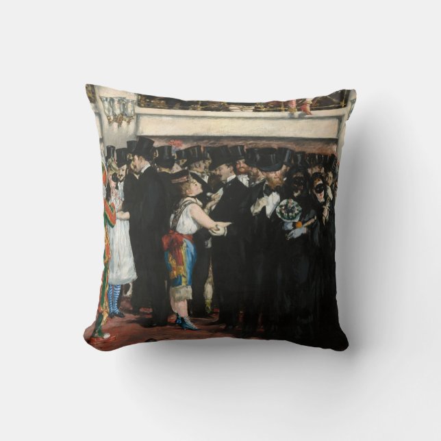 Edouard Manet - Gemaskerd bal in de opera Kussen (Voorkant)