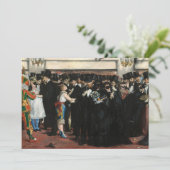 Edouard Manet - Gemaskerde bal bij de opera Bedankkaart (Staand voorkant)