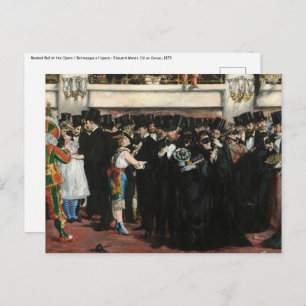 Edouard Manet - Gemaskerde bal bij de opera Briefkaart