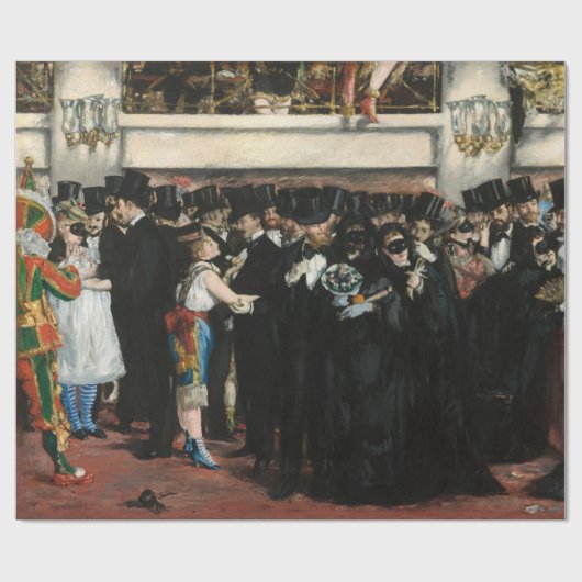 Edouard Manet - Gemaskerde bal bij de opera Cadeaupapier (Vlak)